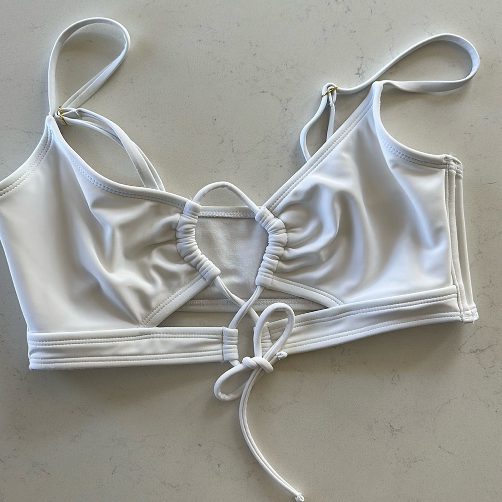 white medium wild fable bikini top